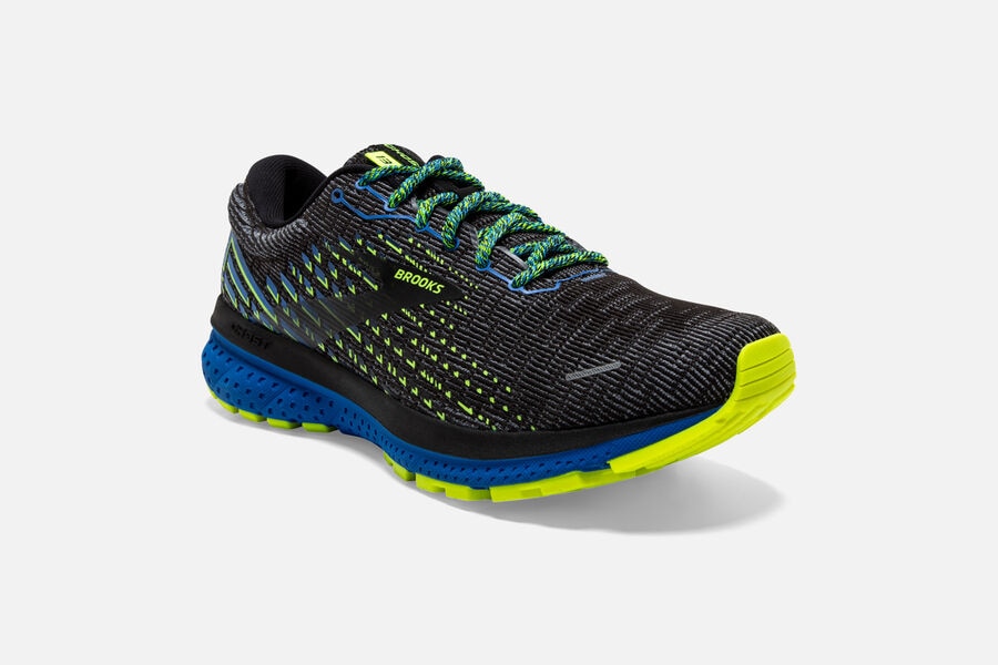 Brooks Running Shoes Mens Black/Blue - Ghost 13 Road - 2159-MQUYP